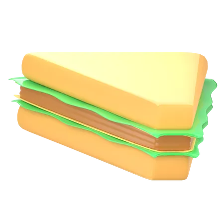 Free Triangle Sandwich  3D Icon