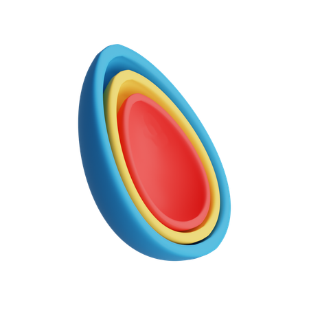 Free Triple Half Egg Shape  3D Icon
