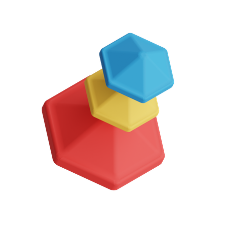 Free Triple Hexa Cylinders  3D Icon