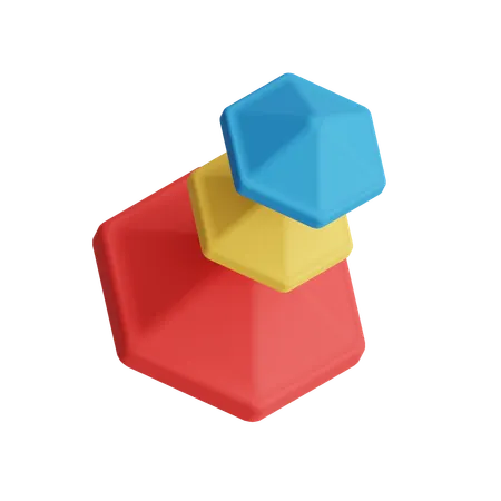Free Triple Hexa Cylinders  3D Icon