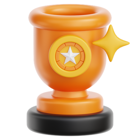 Free Troféu estrela  3D Icon