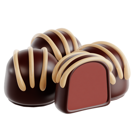 Free Truffe au chocolat  3D Icon