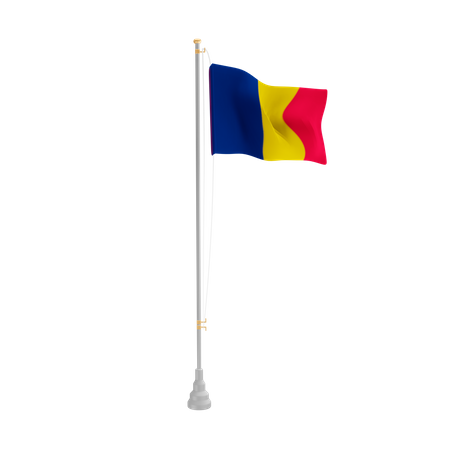 Free Tschad  3D Flag