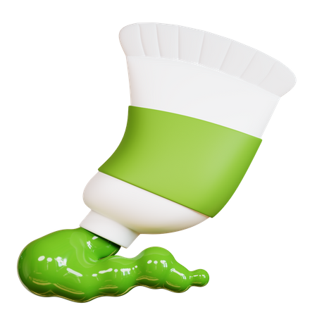 Free Tube de peinture verte  3D Icon