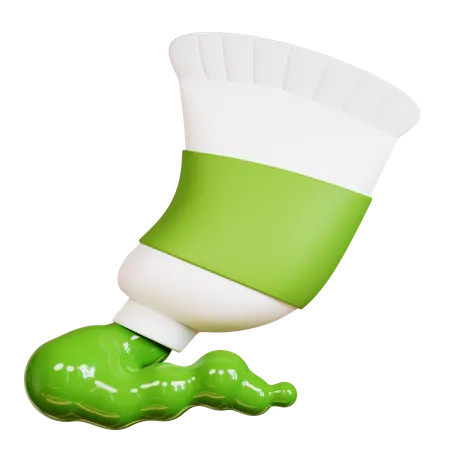 Free Tube de peinture verte  3D Icon