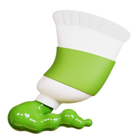 Free Tubo de pintura verde  3D Icon
