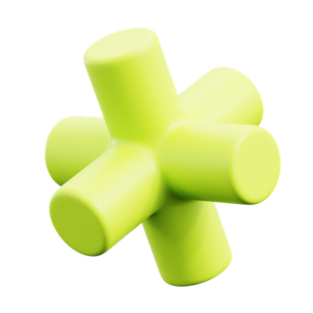 Free Forme astratte del tubo verde  3D Icon