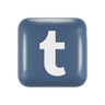 3d tumblr logo emoji 3d