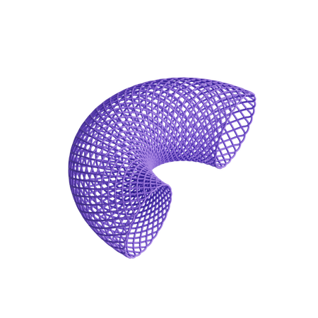 Free Tuyau demi-rond  3D Icon