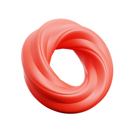 Free Twisted Torus Abstract Shapes  3D Icon