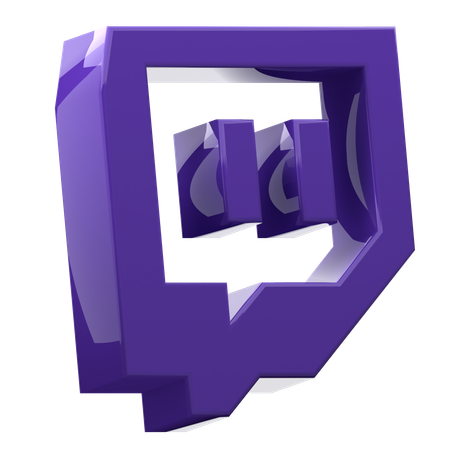 Free Twitch  3D Icon