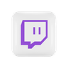 3d 3d twitch logo logo