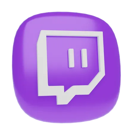 Free Twitch  3D Icon