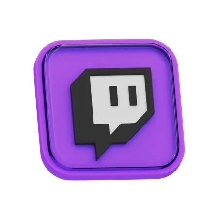 Free Twitch  3D Icon