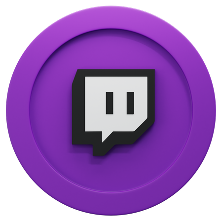 Free Twitch  3D Icon