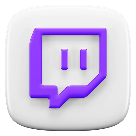 Free Twitch  3D Icon