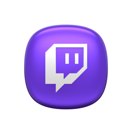 Free Twitch  3D Icon