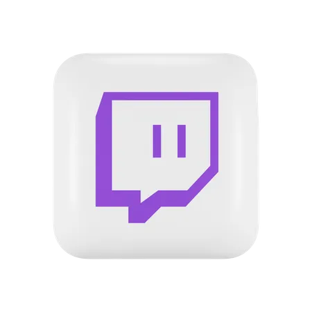 Free Twitch  3D Logo