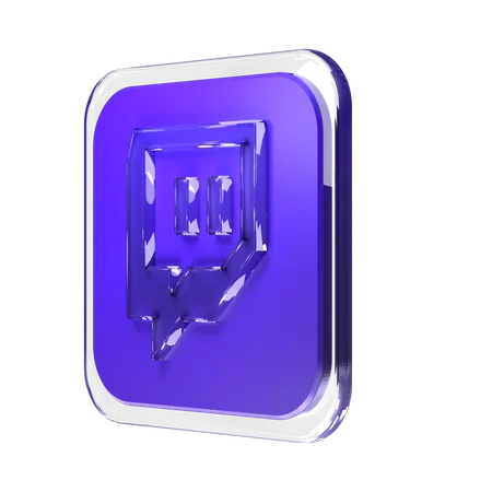 Free Twitch  3D Logo