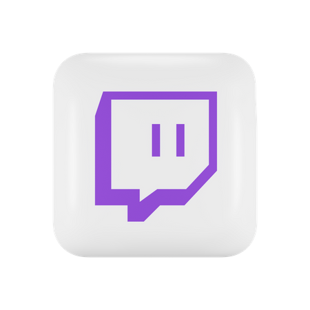 Free Twitch  3D Icon