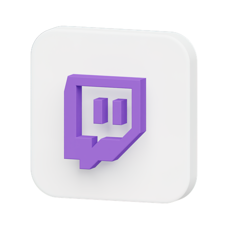 Free Twitch Logo 3D Illustration
