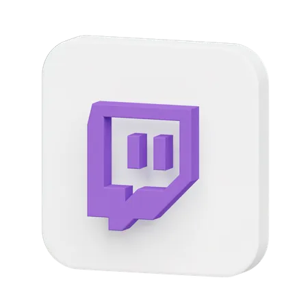 Free Twitch Logo 3D Illustration