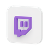 3d twitch logo illustration