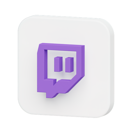 Free Twitch Logo  3D Illustration