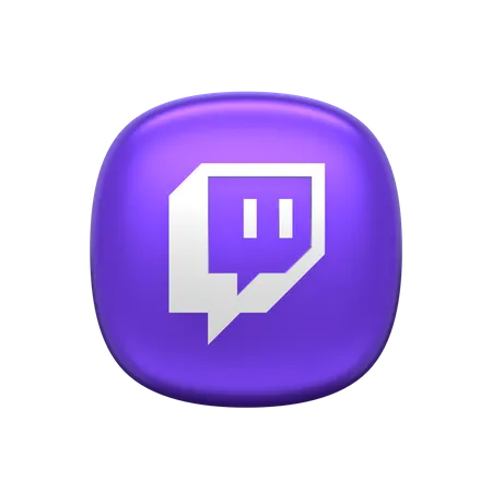 Free Twitch Social Media 3 D Icon Render 3D Icon