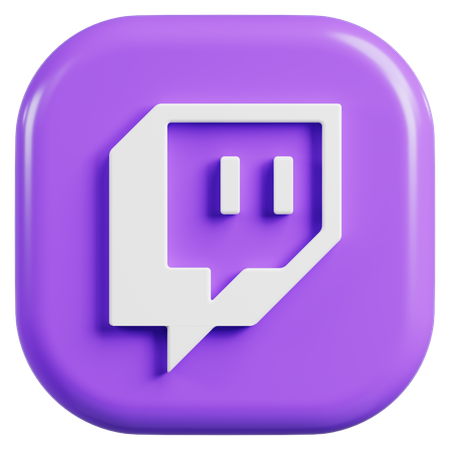 Free Twitch Logo  3D Icon
