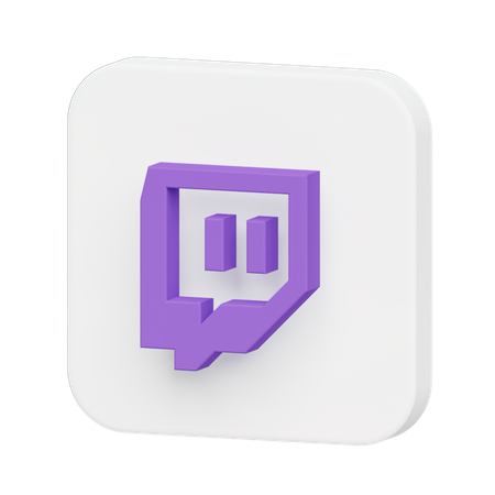 Free Twitch Logo  3D Illustration