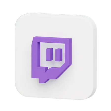 Free Twitch Logo  3D Illustration