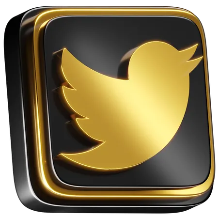Free Twitter  3D Icon