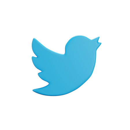 Free Twitter  3D Icon