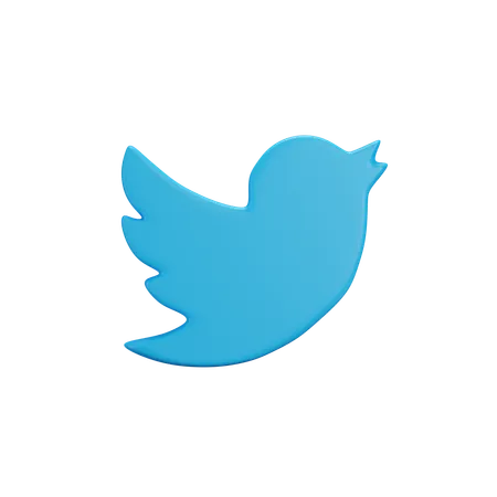 Free Twitter  3D Icon