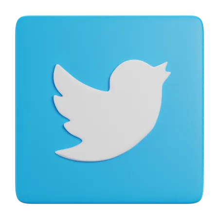 Free Twitter  3D Icon