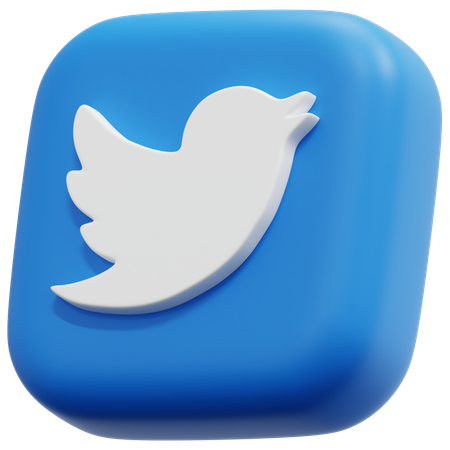 Free Twitter  3D Icon
