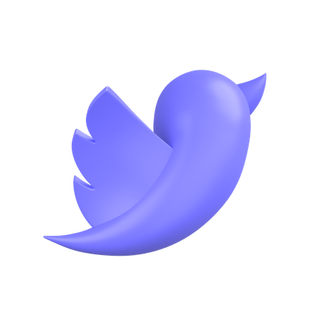 Free Twitter-2  3D Icon