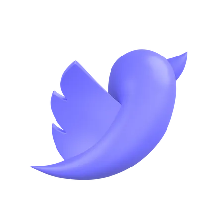 Free Twitter-2  3D Icon
