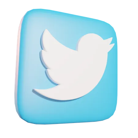 Free Twitter  3D Icon