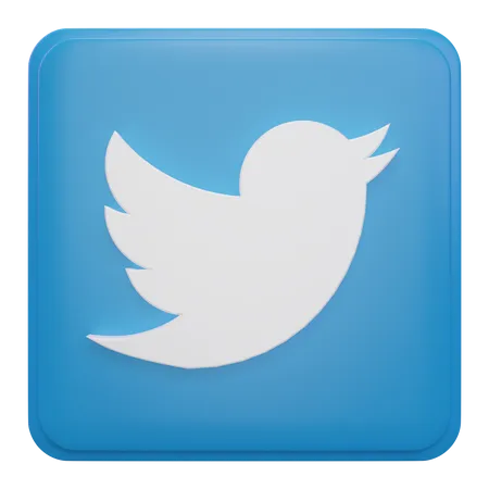 Free Twitter  3D Icon