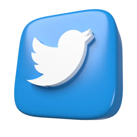 Free Twitter  3D Icon