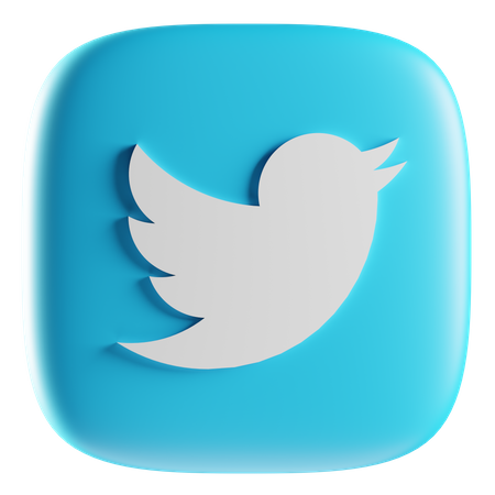 Free Twitter  3D Icon