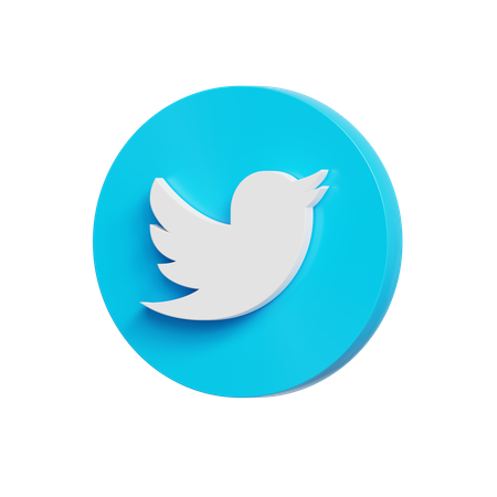 Free Twitter  3D Icon