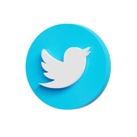 Free Twitter  3D Icon