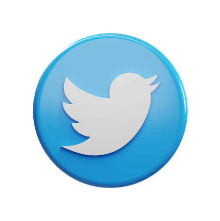 Free Twitter  3D Icon