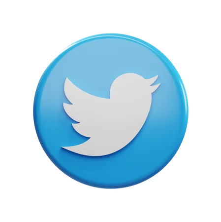 Free Twitter  3D Icon