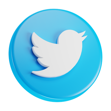 Free Twitter  3D Icon