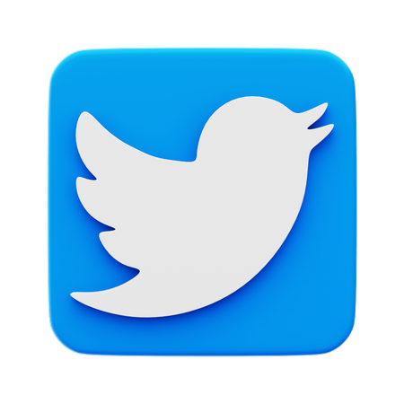 Free Twitter  3D Icon