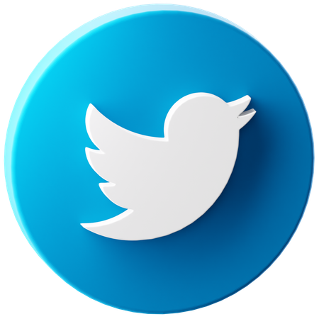 Free Twitter  3D Icon